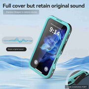For iPhone 16 Plus RedPepper IP68 Water-resistant Triple-proof MagSafe Phone Case(Black Blue)
