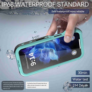 For iPhone 16 Plus RedPepper IP68 Water-resistant Triple-proof MagSafe Phone Case(Black Blue)