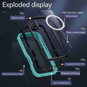 For iPhone 16 RedPepper IP68 Water-resistant Triple-proof MagSafe Phone Case(Black Blue)