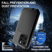 For iPhone 16 Pro RedPepper Triple-proof Metal Phone Case(Black)