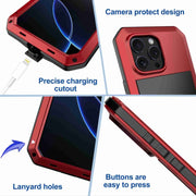 For iPhone 16 Pro RedPepper Triple-proof Metal Phone Case(Red)