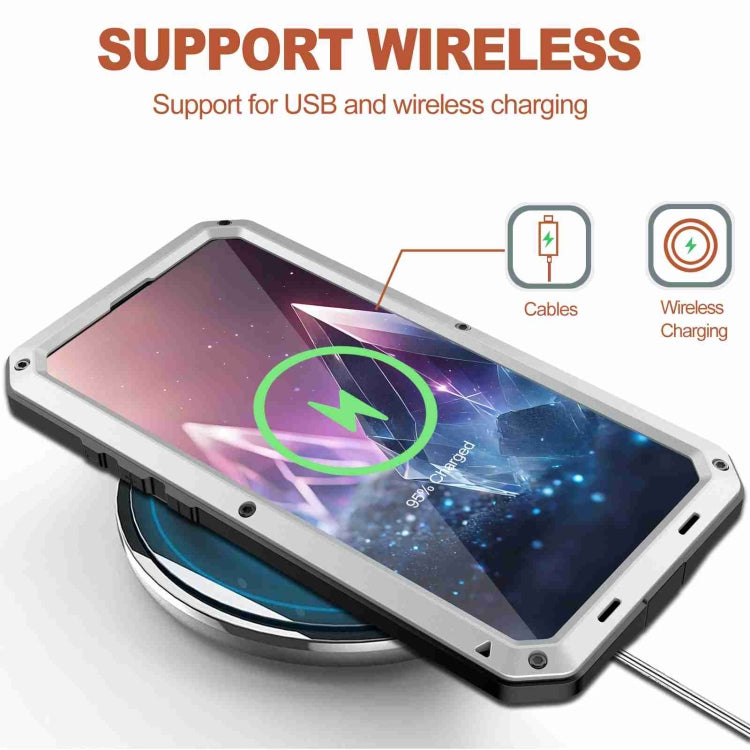 For iPhone 16 Plus RedPepper Triple-proof Metal Phone Case(Silver)