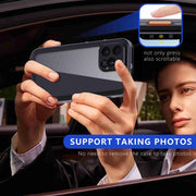 For iPhone 16 Pro RedPepper Transparent Dot IP68 Water-resistant Triple-proof Phone Case(Black Dark Grey)