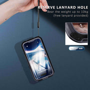 For iPhone 16 Plus RedPepper Transparent Dot IP68 Water-resistant Triple-proof Phone Case(Black Dark Grey)
