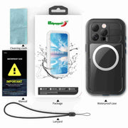 For iPhone 16 Pro RedPepper IP68 Water-resistant Triple-proof MagSafe Phone Case(Black)