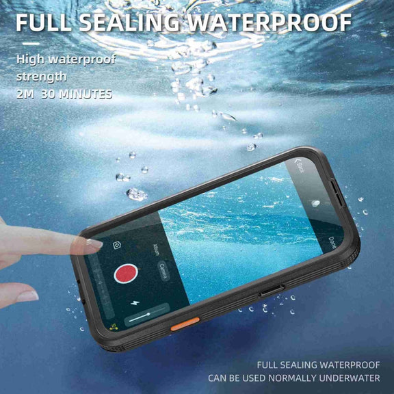 For iPhone 16 Plus RedPepper IP68 Water-resistant Triple-proof MagSafe Phone Case(Black)