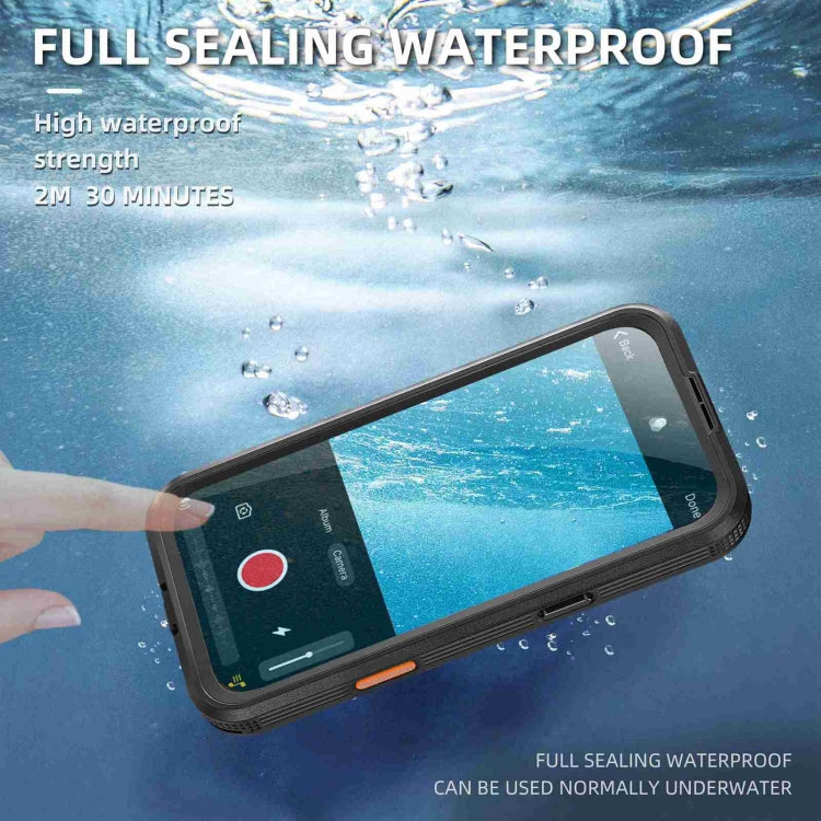 For iPhone 16 Plus RedPepper IP68 Water-resistant Triple-proof MagSafe Phone Case(Black)