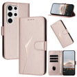 For Samsung Galaxy S25 Ultra 5G Triangle Pattern Buckle Clasp Leather Phone Case(Rose Gold) - Galaxy S25 Ultra 5G Cases by PMC Jewellery | Online Shopping South Africa | PMC Jewellery | Buy Now Pay Later Mobicred