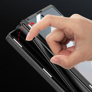 For Samsung Galaxy Z Fold6 GKK Integrated Magnetic Leather Flip Phone Case with Pen Box, Not Included Pen(Grey)