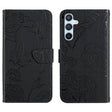 For Samsung Galaxy S25 5G Skin Feel Butterfly Embossed Flip Leather Phone Case(Black) - free shipping - PMC Jewellery - Order now!