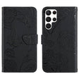 For Samsung Galaxy S25 Ultra 5G Skin Feel Butterfly Embossed Flip Leather Phone Case(Black) - Galaxy S25 Ultra 5G Cases by PMC Jewellery | Online Shopping South Africa | PMC Jewellery | Buy Now Pay Later Mobicred
