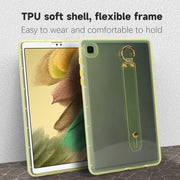 For Samsung Galaxy Tab S9 / S8 / S7 Wristband Holder PC Hybrid TPU Soft Tablet Case(Yellow)