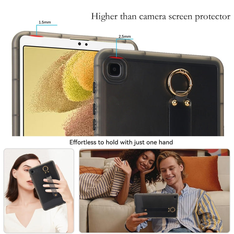 For Samsung Galaxy Tab S9 / S8 / S7 Wristband Holder PC Hybrid TPU Soft Tablet Case(Black)