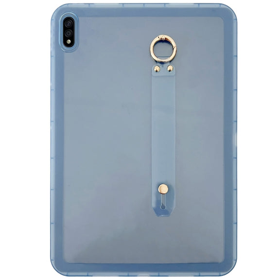 For Samsung Galaxy Tab S9 / S8 / S7 Wristband Holder PC Hybrid TPU Soft Tablet Case(Blue)