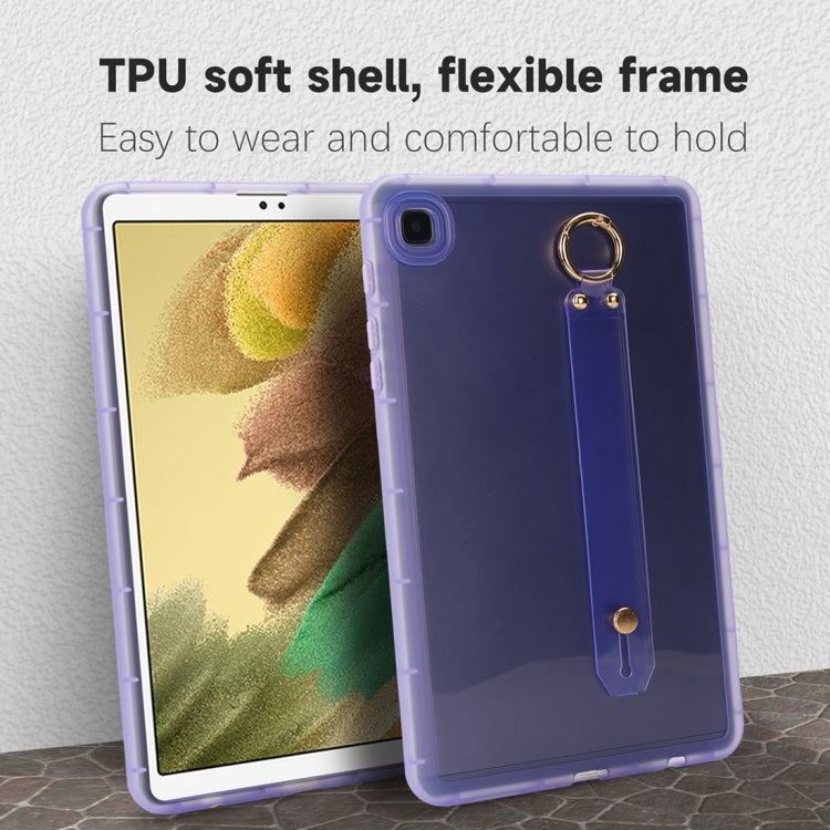 For Samsung Galaxy Tab S9 / S8 / S7 Wristband Holder PC Hybrid TPU Soft Tablet Case(Purple)