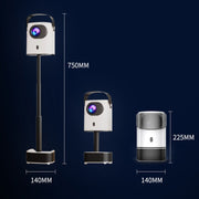 TS-2 1920 x 1080P 240ANSI HiSilicon 352 Android 9.0 Telescopic Projector, UK Plug(White)