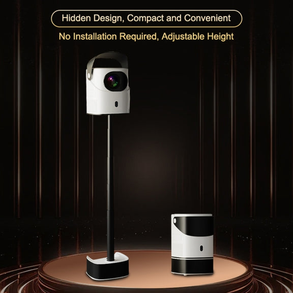 TS-2 1920 x 1080P 240ANSI HiSilicon 352 Android 9.0 Telescopic Projector, UK Plug(White)