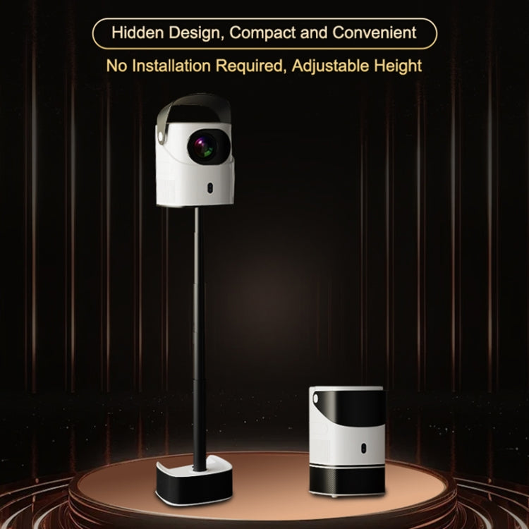TS-2 1920 x 1080P 240ANSI HiSilicon 352 Android 9.0 Telescopic Projector, UK Plug(White)