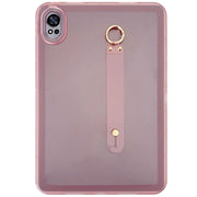 For Huawei MatePad Air 2024 Wristband Holder PC Hybrid TPU Soft Tablet Case(Pink)