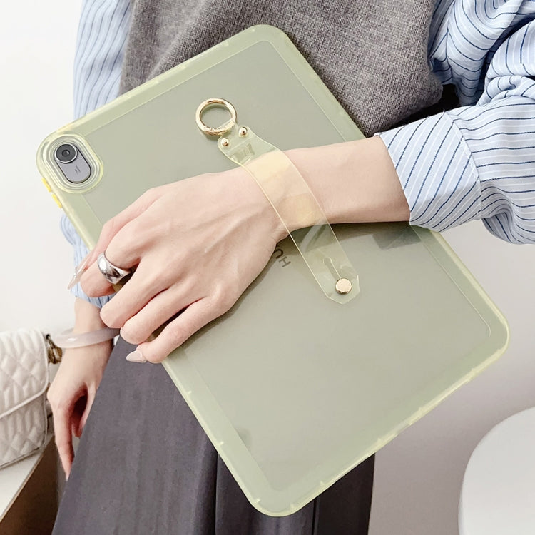 For Huawei MatePad Air 2024 Wristband Holder PC Hybrid TPU Soft Tablet Case(Blue)