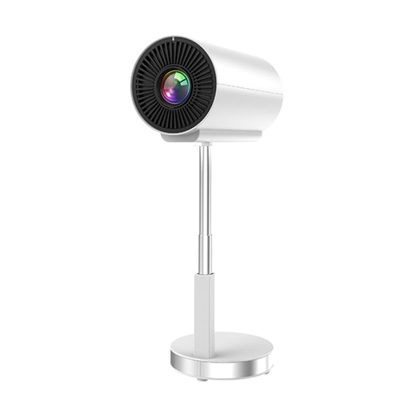 TS-3 1280x720P 260ANSI HiSilicon 352 Android 9.0 Telescopic Projector, UK Plug(White)