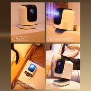TZ-1 1080P 280ANSI HiSilicon 352 Android 9.0 Foldable PTZ Stand Projector, EU Plug(Grey)