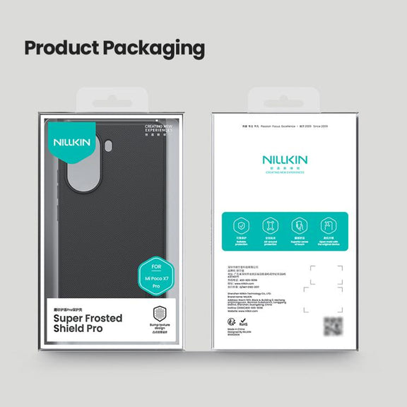 For Xiaomi Poco X7 Pro NILLKIN Frosted Shield Pro PC + TPU Phone Case(Black)