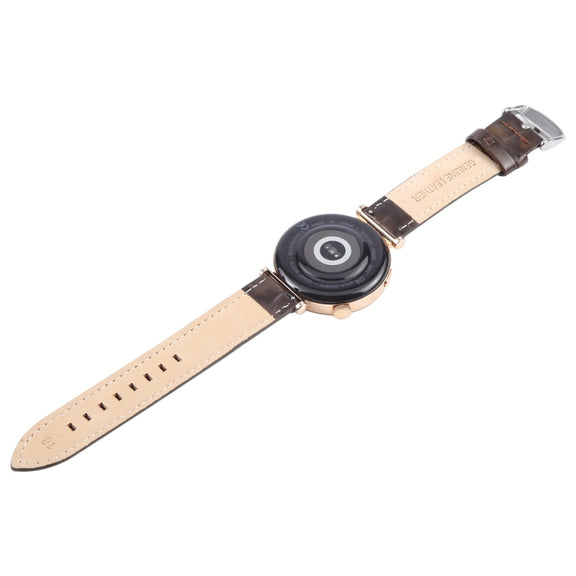 20mm Silver Steel Buckle Genuine Leather Watch Band Wristband(Coffee)