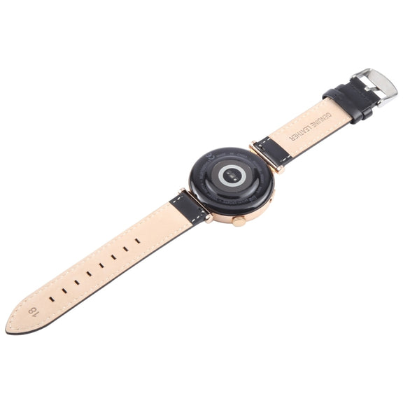 20mm Silver Steel Buckle Genuine Leather Watch Band Wristband(Black)