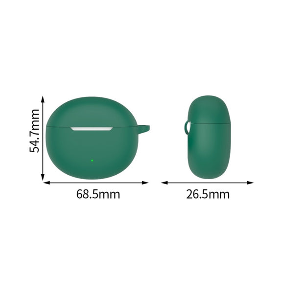 For Realme Buds T01 Wireless Earphone Silicone Protective Case(Dark Green)