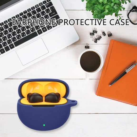 For Realme Buds T01 Wireless Earphone Silicone Protective Case(Dark Green)