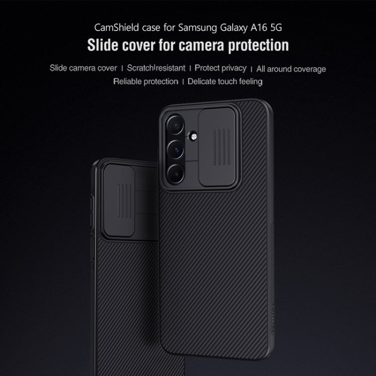 For Samsung Galaxy A16 5G NILLKIN Black Mirror Series Camshield PC Phone Case(Black)