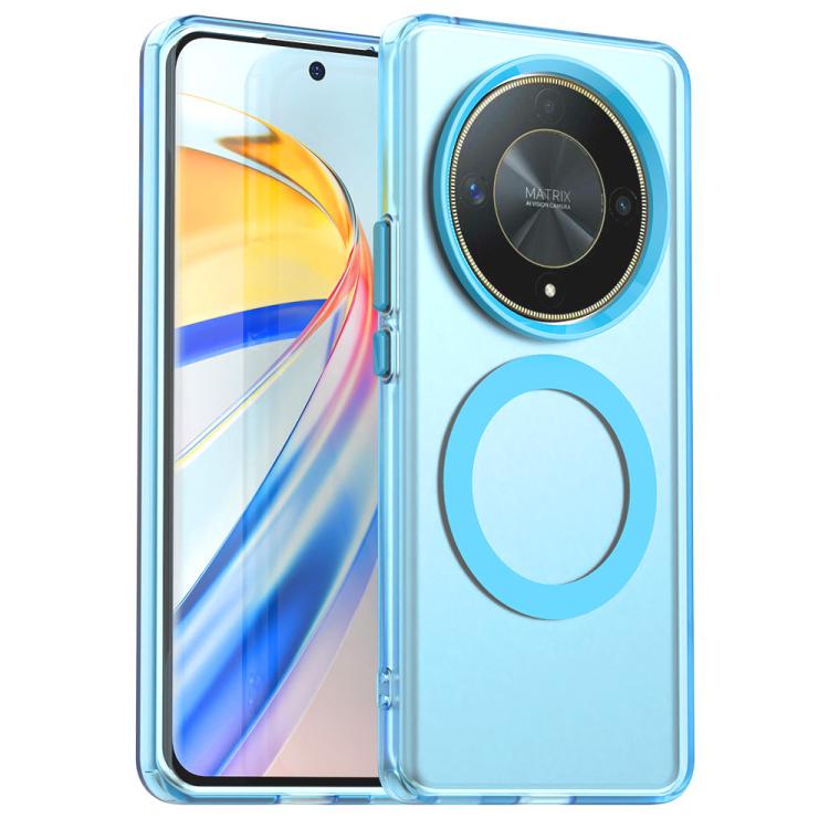 For Honor Magic6 Lite 5G Candy Magsafe PC Hybrid TPU Phone Case(Blue)
