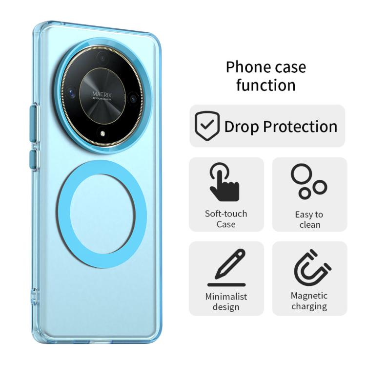 For Honor Magic6 Lite 5G Candy Magsafe PC Hybrid TPU Phone Case(Blue)