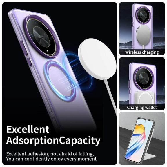 For Honor Magic6 Lite 5G Candy Magsafe PC Hybrid TPU Phone Case(Purple)