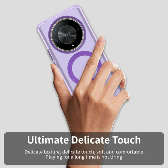 For Honor Magic6 Lite 5G Candy Magsafe PC Hybrid TPU Phone Case(Purple)