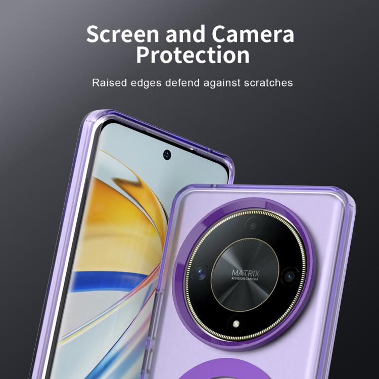 For Honor X50 Candy Magsafe PC Hybrid TPU Phone Case(Purple)