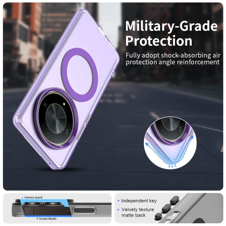 For Honor X50 Candy Magsafe PC Hybrid TPU Phone Case(Purple)