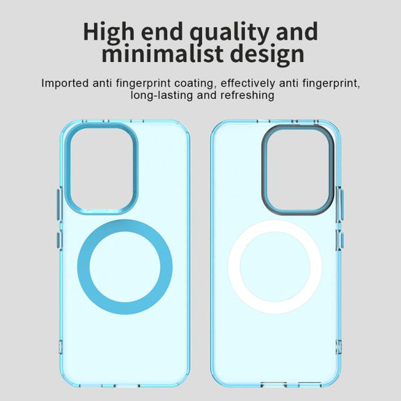 For Honor 400 Global 156.5mm Candy Magsafe PC Hybrid TPU Phone Case(Blue)
