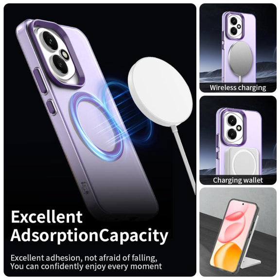 For Honor 400 Global 156.5mm Candy Magsafe PC Hybrid TPU Phone Case(Purple)