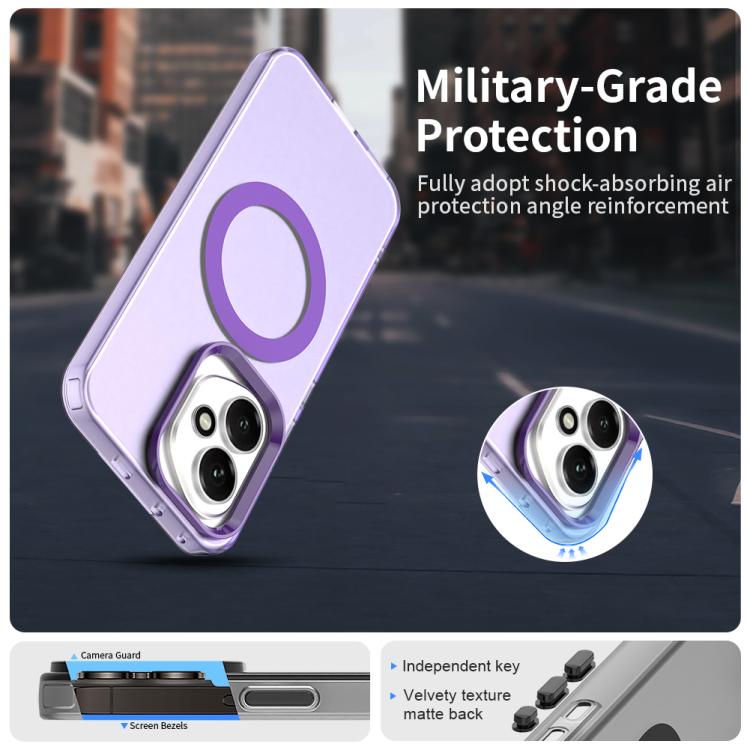 For Honor 400 Global 156.5mm Candy Magsafe PC Hybrid TPU Phone Case(Purple)