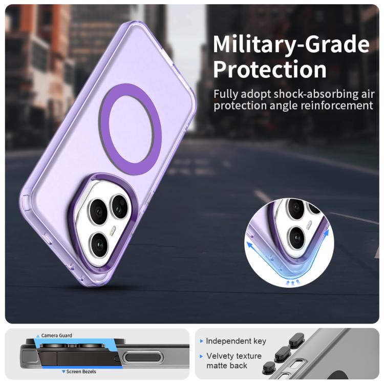 For Honor 400 Pro Global 160.8mm Candy Magsafe PC Hybrid TPU Phone Case(Purple)