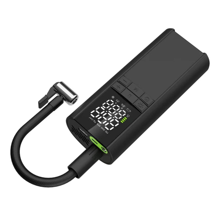 T8 Car Digital Display Portable Smart Electric Wireless Air Pump(Black)