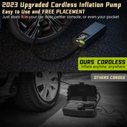 T8 Car Digital Display Portable Smart Electric Wireless Air Pump(Black)