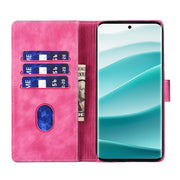 For Samsung Galaxy S25+ 5G Pen Heart Cat Embossed Leather Phone Case(Pink)