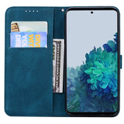 For Samsung Galaxy S25+ 5G Retro Skin Feel Butterflies Embossing Horizontal Flip Leather Phone Case(Blue)