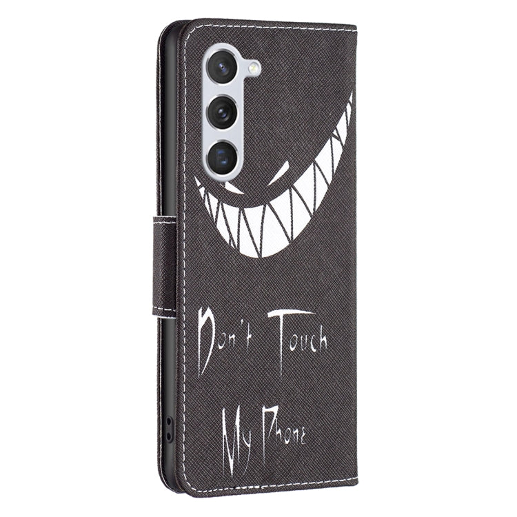 For Samsung Galaxy S25 5G Colored Drawing Pattern Leather Phone Case(Smirk)