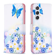 For Samsung Galaxy S25 5G Colored Drawing Pattern Leather Phone Case(Butterfly Love)