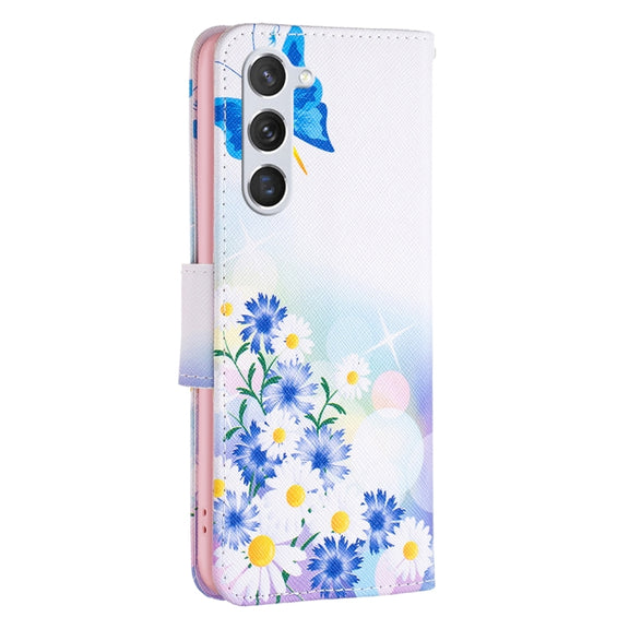 For Samsung Galaxy S25 5G Colored Drawing Pattern Leather Phone Case(Butterfly Love)