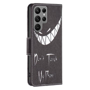 For Samsung Galaxy S25 Ultra 5G Colored Drawing Pattern Leather Phone Case(Smirk)